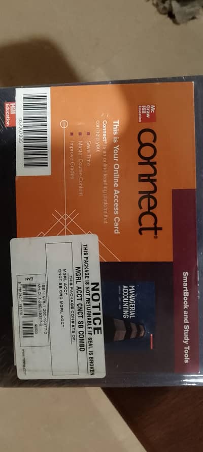 Managerial Accounting McGraw-Hill | New Sealed | Connect Access Card
