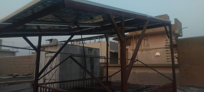 steel frame for solar panels, for 4 plates