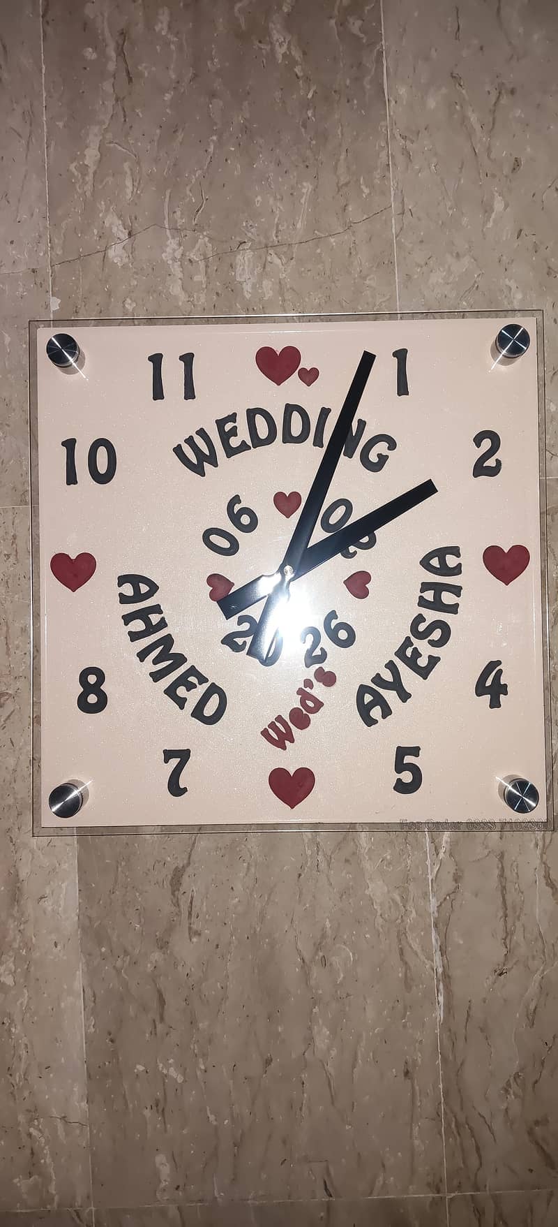 wedding clock customised 1