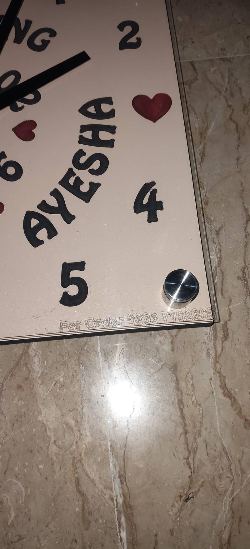 wedding clock customised 2