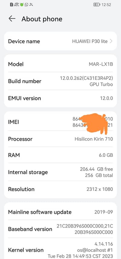 Huawei p30 Lite 6+256 G B