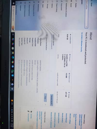 HP Laptop core i7 4th generation