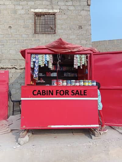 Premium Portable Pan Shop Cabin - Full Setup with Sliding Counter
