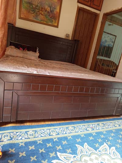 bed with two side tables