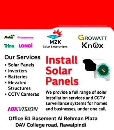 solar panels and cameras