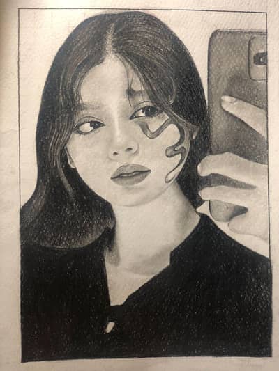 handmade pencil sketch from photo | valentine gift | customised sketch