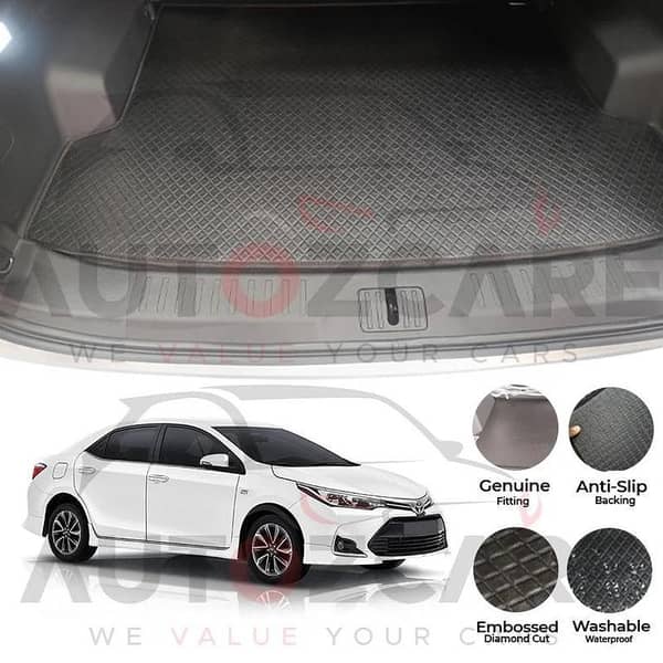 Toyota Corolla China Rexine Custom-Size Trunk Mat - Model 2014-2025