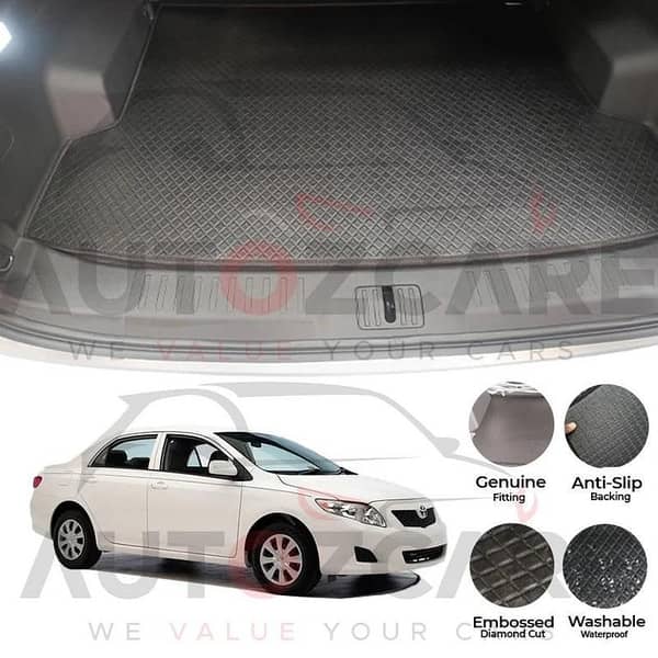 Toyota Corolla China Rexine Custom-Size Trunk Mat - Model 2009-2013