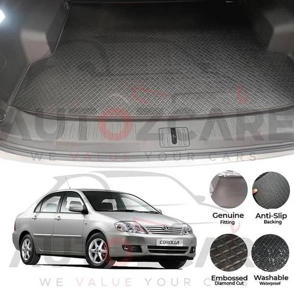 Toyota Corolla China Rexine Custom-Size Trunk Mat - Model 2003-2008