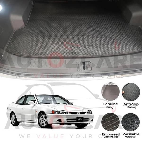 Toyota Corolla China Rexine Custom-Size Trunk Mat - Model 1995-2002