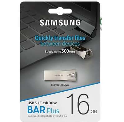 Samsung BAR Plus 16GB USB 3.1 Flash Drive – Champagne Silver