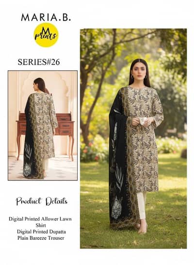 Maria B 3 pc suits available in Wholesale Rate Printed