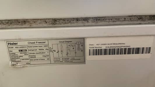 Inverter freezer like new in condition