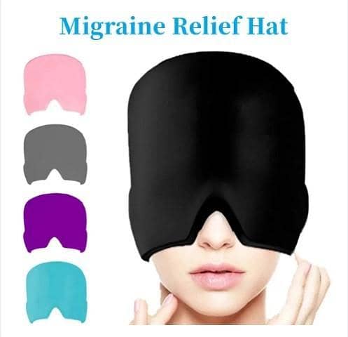 Migraine Relief Hat headache hat Gel Hot Cold Therapy lce Cap For Relieve Pain lce Hat Eye Mask Stress Pressure Pain Relief