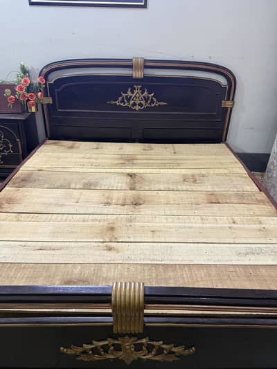 Pure Wooden bed, side tables, dressing table