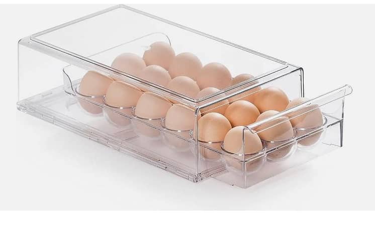 1 Pcs Egg Tray Organizer 18 Grid Acrylic