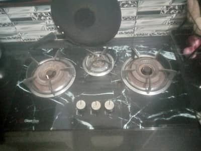 urgent sale Glam gas branded stove,choolah glass wala