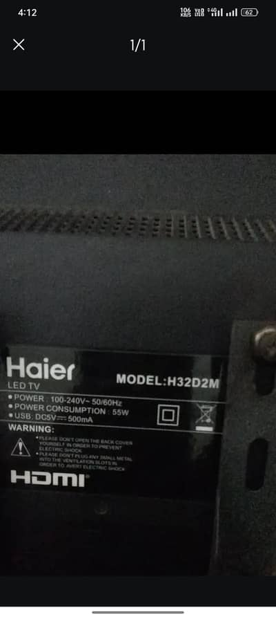 Haier tv led 32 inch miracast wala