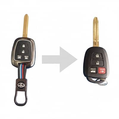 Premium Luxury Metal Key Cover for Toyota Corolla GLI (2015)
