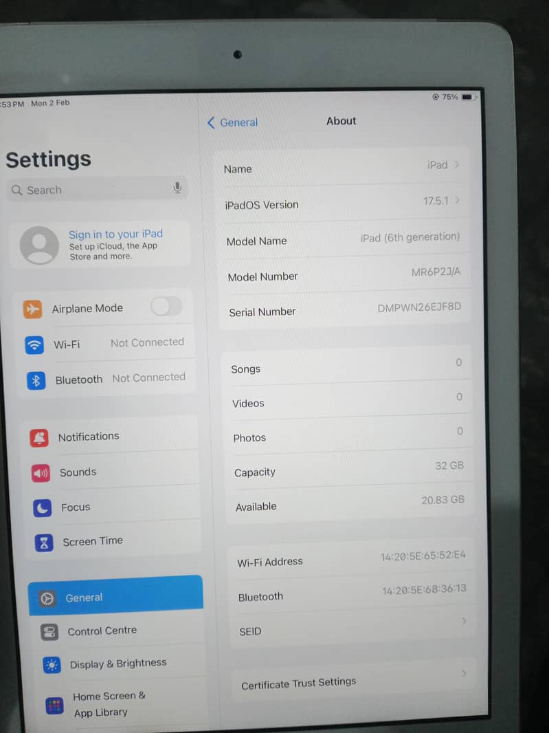 Ipad 6th Generation 3
