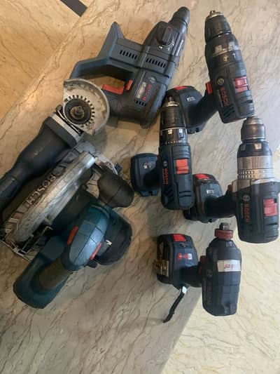 Drill, hammer, impactor, grinder and wood cutter of bosch