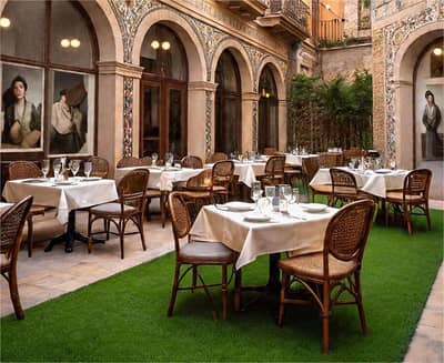 F7 Ready 4000 Sqft Cafe Furnished with Outdoor Dianing, Kitchen for Rent