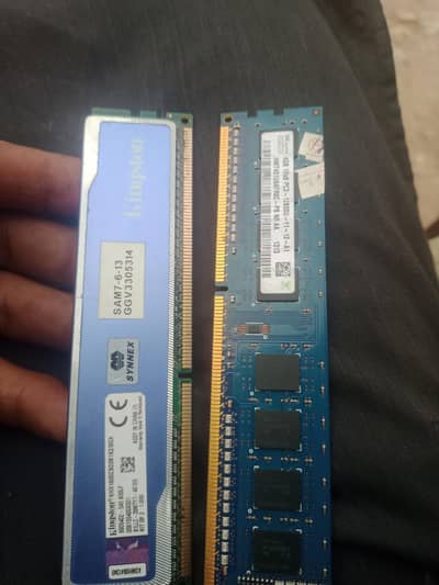 8GB 2x4 DDr 3 Ram in used condition