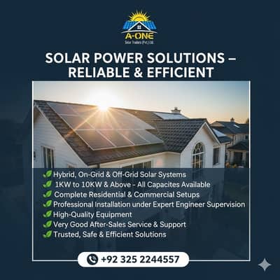 Solar system complete setup | Hybrid On-Grid,/Off-Grid best price