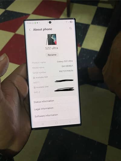 Samsung s22 ultra Pta approved dual sim 12gb ram 1tb rom storage