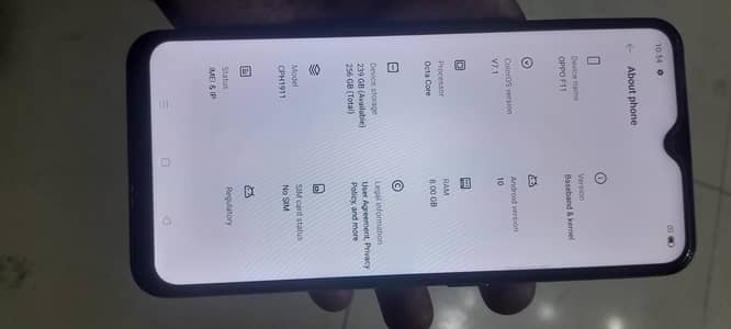 Oppo F11 8gp ram 256 GP rom