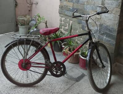 Red & Black Classic Bicycle for Sale – Good Condition