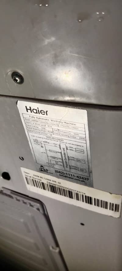 Haier Fully Automatic Washing Machine 8KG