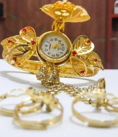 Gold plated Bracelets watch Bangle