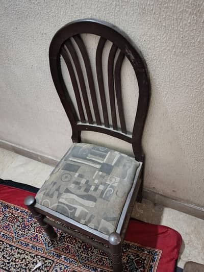 3 wooden chairs
