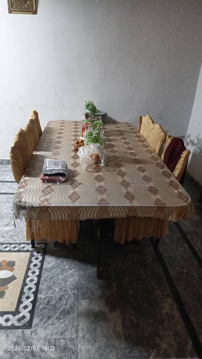 I am selling my dining table with six chairs  table size 8 by 4