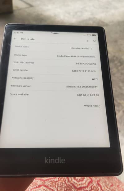 Kindle Paperwhite 11th Gen (6.8") - USB-C - Like New