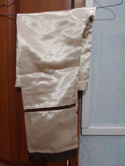 stunning velvet and satin party frock with matching trousers