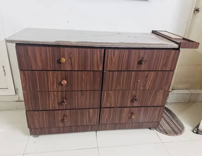 8 draws console with iron stand