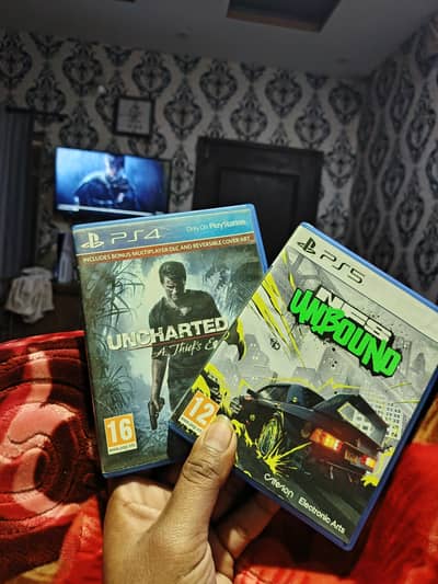 Uncharted 4 With Dlc And Need For Speed Unbound Ps4 And Ps5 Game New