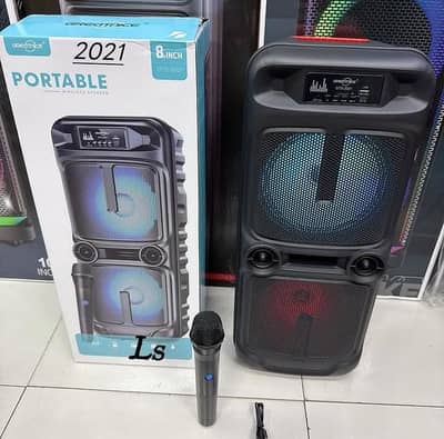 American Branded Speaker | Double 8-8 Inch Bluetooth Speaker with Mic