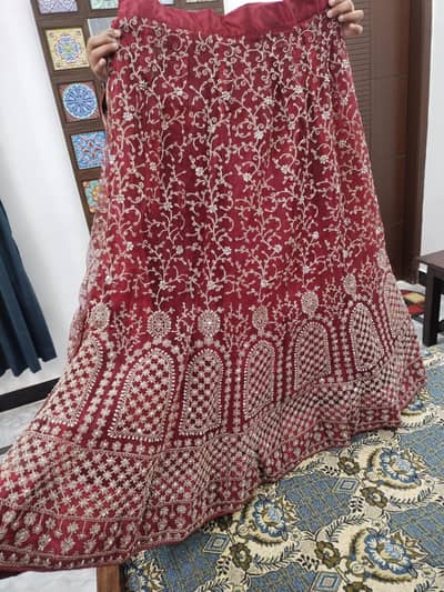mehroon Barat indian work lehnga