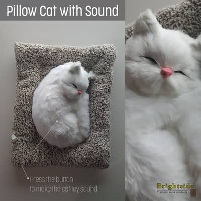 Pillow Cat with Sound – Soft & Adorable Comfort Toy/Decor item