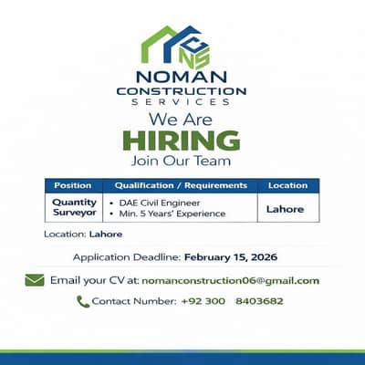 Need Quantity surveyor (QS)