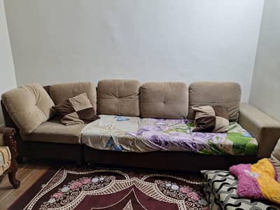 Diamond Foam Used L-Shaped Sofa