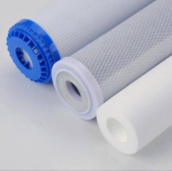 Taiwan Reverse Osmosis Water Filtration 10 inches cartridges (PPF+GAC+CTO), 3 PCS, (RO) Set of 3 pieces water filter cartridges For Reverse osmosis system1: PP-5 filter cartridge Polypropylene filter for remove of sand, silt, dirt, and rust