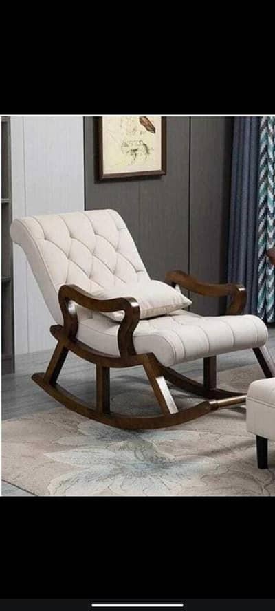 shesaham wood rocking chair with cousion