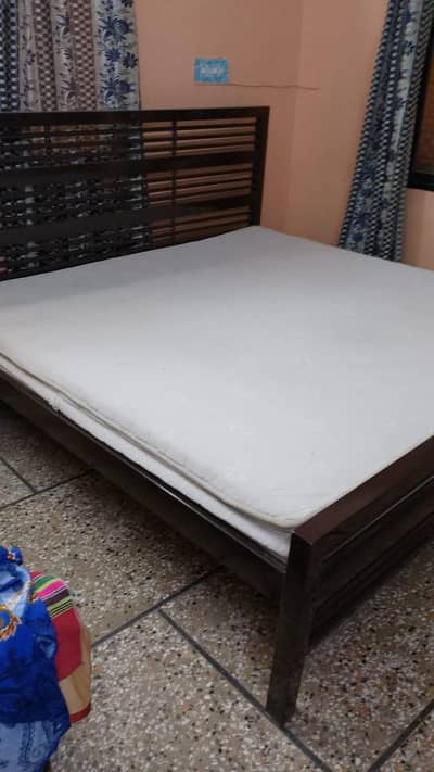 iron bed with ortho mattress