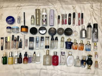 Selling: Premium Cosmetic & Perfume Bottle Collection - 66 Pieces