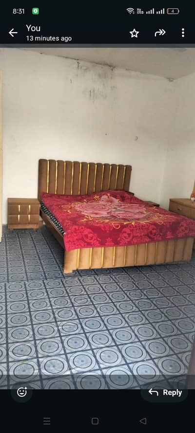 King Size Bed Coution wala Almari and Dressing Table