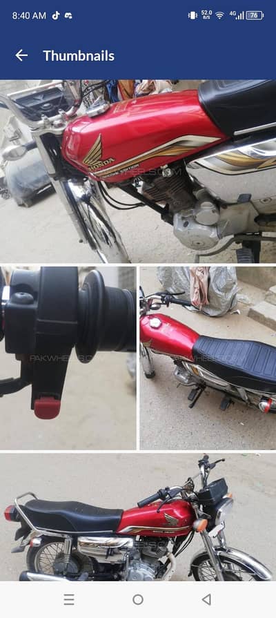 Karachi registration Honda cg 125 model 2020 Genuine condition yb ybr